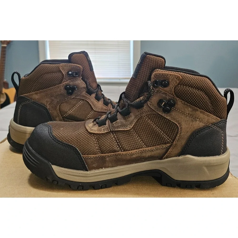 KEEN® (Men's 8.5 D) Skokie™ Waterproof Carbon-Toe Work Boot in Earth - $165